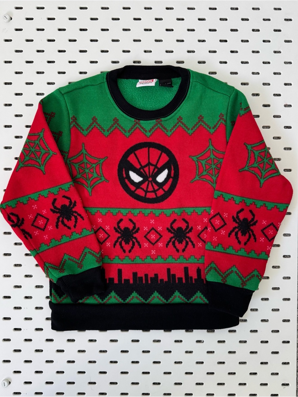 Marvel Red and Green Spider-Man Holiday Sweater
